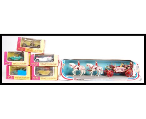 A collection of 5x vintage Matchbox diecast model vehicles comprising of models; Y2, Y14, Y10 (2x) &amp; Y6. All within in th