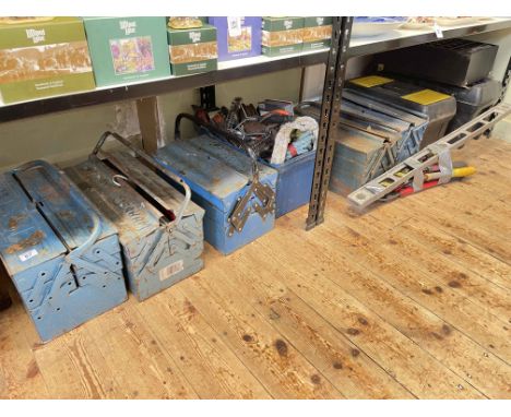 Collection of tools, tool boxes, etc.