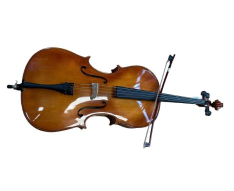 Student cello with bow.