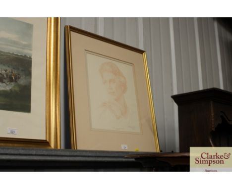 Richard Stone pencil signed limited edition print of the silver jubilee portrait of HM Queen Elizabeth II