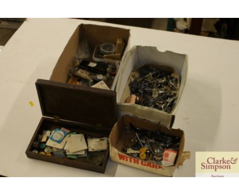 A quantity of vintage watch parts
