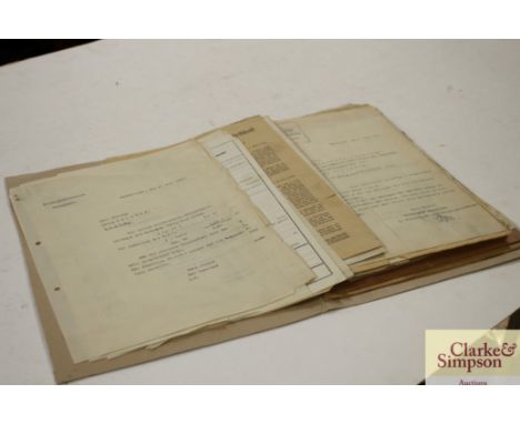A WWII Women's Land Army, File of Documents,&nbsp;many with Nazi stampings