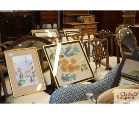 A set of eight Chippendale design mahogany dining chairs