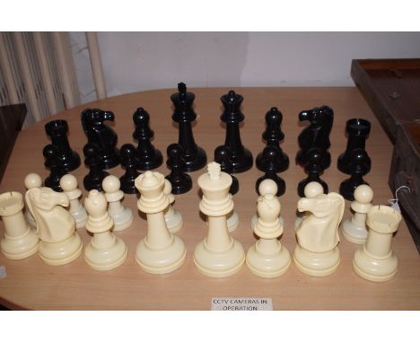Oversized plastic chess set 