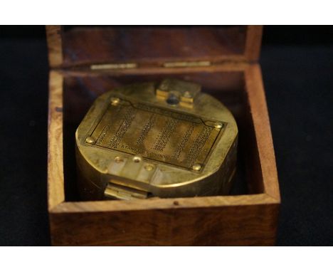 Boxed brass compass Stanley London 