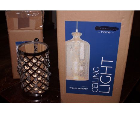 2x Boxed unopened celling light &amp; lamp shade (shop stock)