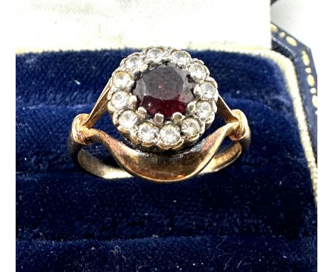 9ct Gold Garnet &amp; Paste  Dress Ring (3.6g)