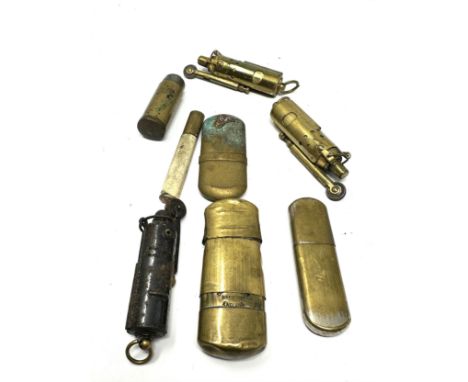 8 x Antique / Vintage LIGHTERS Inc Imco, Comoy, Davis &amp; Heaps, Military Etc