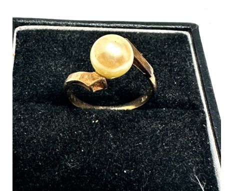 9ct Gold Vintage Cultured Pearl Dress Ring (2.1g)