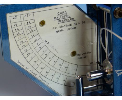 A CHRONOMETER /BALLISTIC PENDULUM MK3 SERIAL No.95843 WITH ORIGINAL BOX.