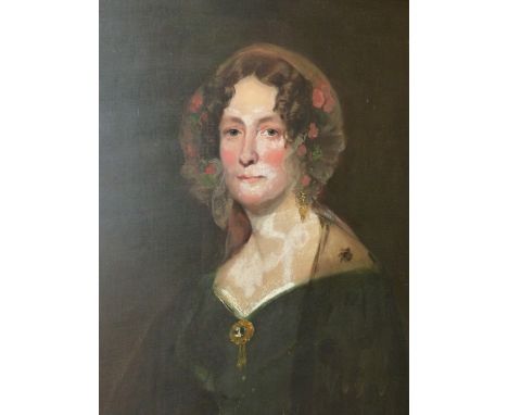 SIR JOHN WATSON GORDON.  BRITISH. (1788-1864)  PORTRAIT OF LADY GRAHAM, LATELY MISS CAMPBELL OF CASTLE GRAHAM AND A PORTRAIT 