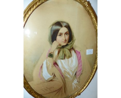 T A JONES AND OTHERS.   THREE VICTORIAN FAMILY PORTRAIT DRAWINGS, WATERCOLOURS, FRAMED.   39 x 29cms THE LARGEST.