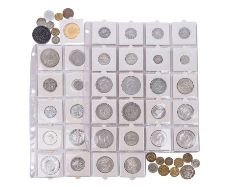 Kleines Münzkonvolut Deutsches Kaiserreich und Weimarer Republik. 55 Stück. Deutsches Kaiserreich 1 Mark (6x), 1/2 Mark (2x),
