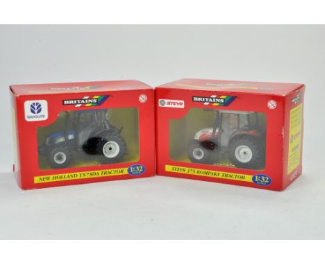 Britains 1/32 Farm duo comprising New Holland TN75DA Tractor plus Steyr 375 Kompakt. Excellent in boxes.