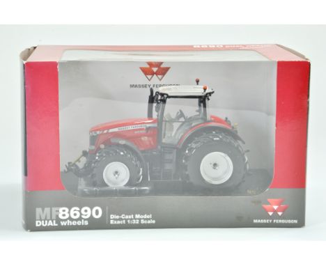 Universal Hobbies 1/32 Farm issue comprising Massey Ferguson 8690 Tractor with Double Wheels. Excellent, looks to have not pr