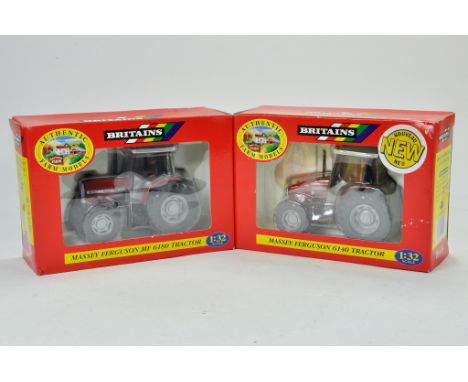Britains 1/32 Farm duo comprising Massey Ferguson 6180 and 6140 Tractor issues. Excellent in boxes.