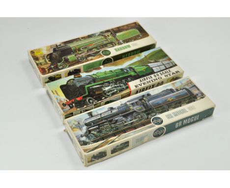 Airfix Plastic Model Kit x 3 comprising Harrow, Evening Star and Mogul Locomotives. Certified Complete. Ex trade stock