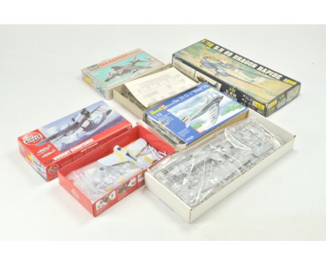 Heller 1/72 Plastic Model Kit comprising DH 89 Dragon Rapide plus Revell Sea Harrier and Revell He70 Blitz. Appear to be comp
