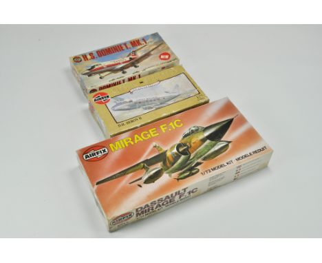 Airfix Plastic Model Kit x 3 comprising Mirage F1C, DH Heron plus HS Dominie T. Certified Complete. Ex trade stock