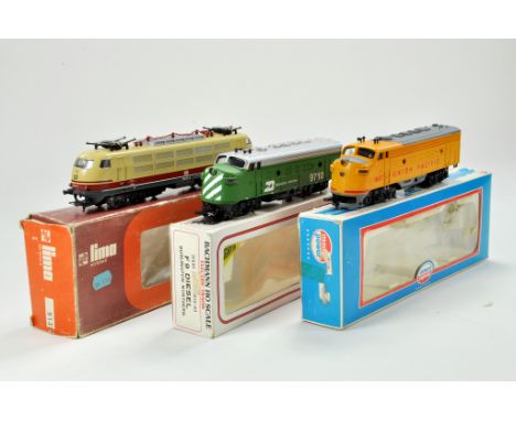 A group of three various 00 Gauge Model Railway issues comprising of Lima, Bachmann and Model Power locomotives.  Appears goo