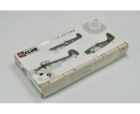 Airfix Plastic Model Kit comprising Club Edition trio of Aircraft. Certified Complete. Ex trade stock.