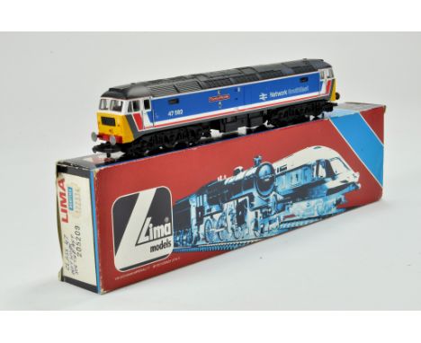Lima 00 Gauge Model Railway issues comprising of a Class 47 Network Southeast livery locomotive. Item No. 205209. Appears ver