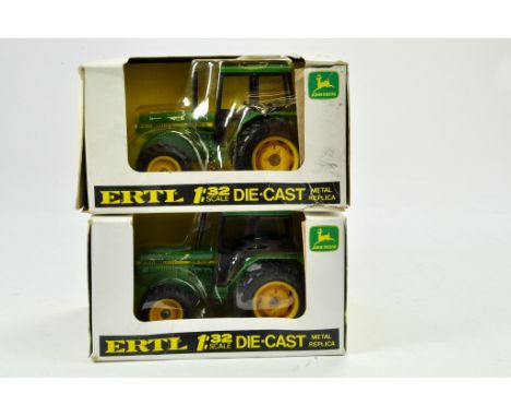 Ertl 1/32 Duo comprising John Deere 3140 Tractor x 2. Generally excellent with boxes.