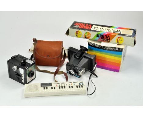 Polaroid Colorpack Camera, appears to be complete in original box, Casio VL-Tone Musical Instrument in original box plus Coro