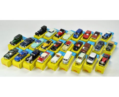 Corgi - Solido A Century of Cars by Hatchette comprising 27 boxed diecast issues of various famous motor marques including La