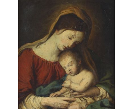 Manner of Sassoferrato/Madonna and Child/in a Florentine style gilt frame/oil on canvas, 47.5cm x 43cm   Condition Report:  L