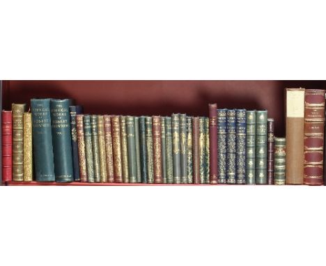 Stevenson (RL) Works of, 19 volumes; Diary of Samuel Pepys, 2 volumes; Poetical Works of Robert Burns, 3 volumes and various 