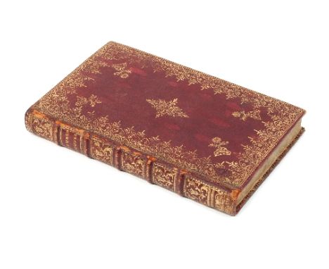 Gaignol, Claude. Heures Nouvelles. Dedicated to the Duchess of Aiguillon, Manuscript, 1754. 8vo., cont. French red morocco gi