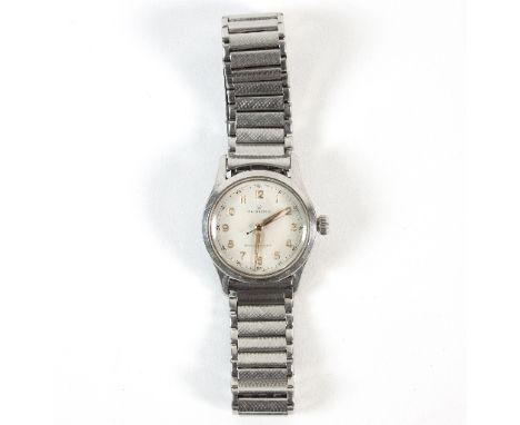 A stainless steel Rolex Oyster watch, shock resisting, dual leaver, manual wind, screw case back, circa 1953, fitted boy's si