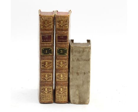 L'Alcoran de Mahomet. Trans. Sieur du Ryer, Paris 1649. 12mo., cont. vellum (light staining to text) -Savary.  Le Coran, Trad