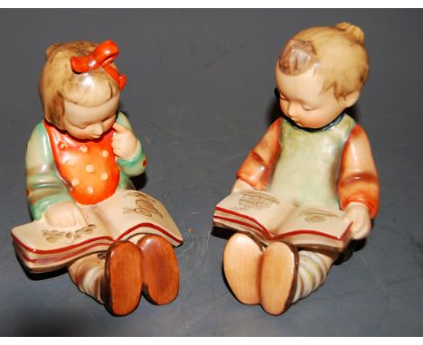 Two large Hummel figures; Children Reading Condition Report / Extra Information Both OK.