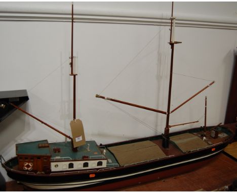 A wooden scale model of a fishing trawler 'The Albatross' 