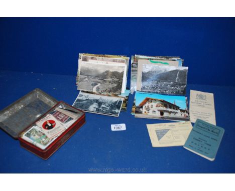 Miscellaneous items including a small amount of coloured Postcards, birthday post cards, a quantity of John Player & Son ciga