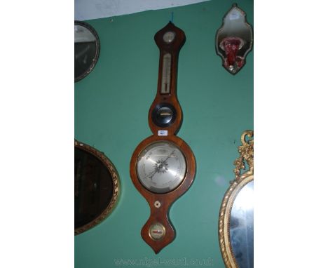 A Mahogany five point Banjo Barometer