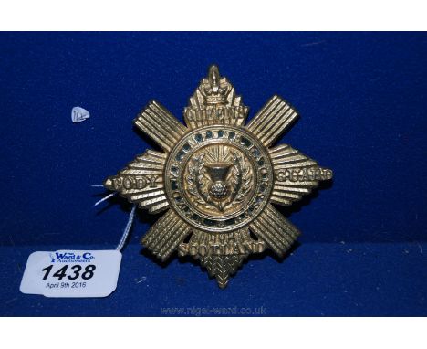 A Victorian 'Royal Company of Archers' Queens Guard for Scotland sash Badge, 3 1/2'' .