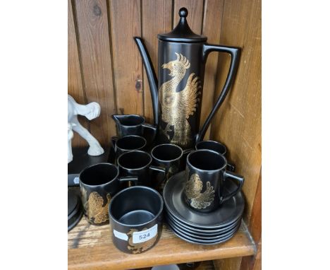 Portmeirion Phoenix coffee set by John Cuffley - 15 pieces