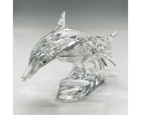1990 Annual Edition, part of the Mother and Child trilogy. Figures are clear faceted crystal with aqua crystal eyes swimming 