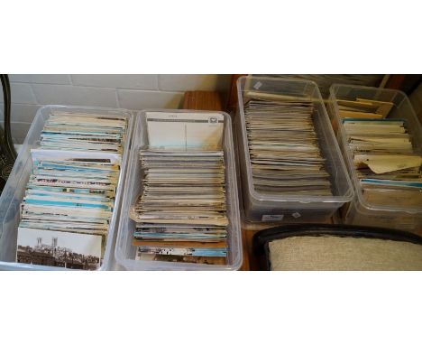 A collection of approx 1600 loose postcards
Subjects to include coastal scenes, active service letters, bombed out churches f