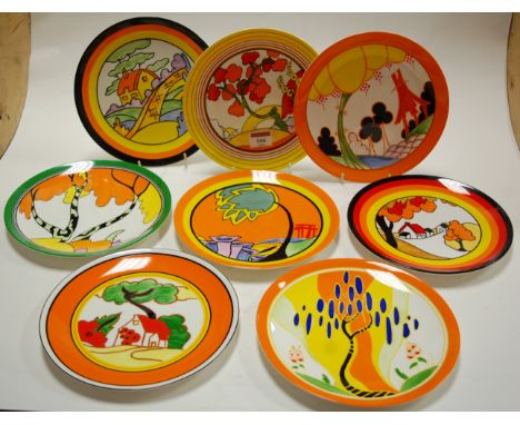 Eight Wedgwood limited edition The Bizarre Living Landscapes of Clarice Cliff collectors plates with certificates