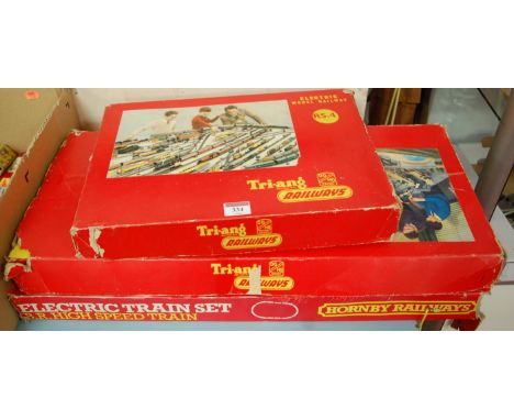 A Triang Railways 00 gauge electric model railway No. RS2 boxed, together with Hornby Railways electric train set BR high spe