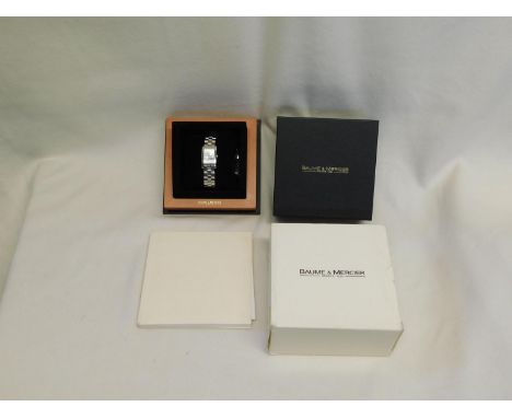 Ladies stainless steel Baume &amp; Mercier quartz watch (in original box with booklet) 