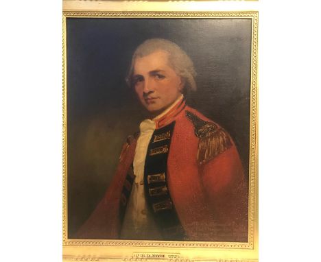 George Romney portrait of Lt Col W Calderwood-Framed oil painting on canvas of Lieutenant colonel William Calderwood (1745-87