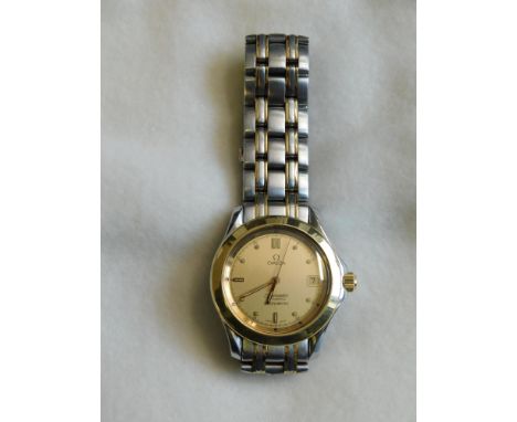 Omega steel &amp; gold seamaster automatic chronometer watch 