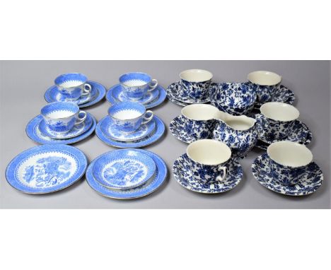 A Collection of Various Blue and White Teawares to include Burleigh Arden Pattern Teaset to comprise Milk Jug, Sugar Bowl, Si