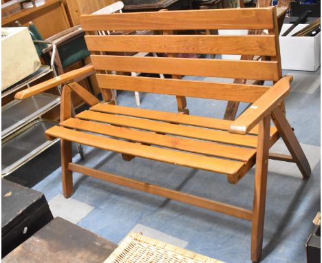 A Modern Folding Garden Seat, 125cm Long 