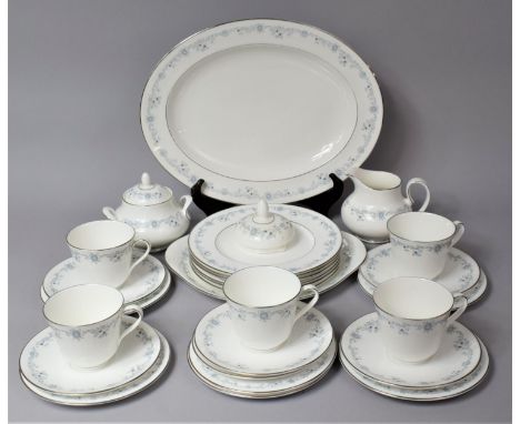 A Royal Doulton Angelic Pattern Part Dinner and Tea Service to comprise Oval Platter, Six Small Plates, Cake Plate, Six Sauce